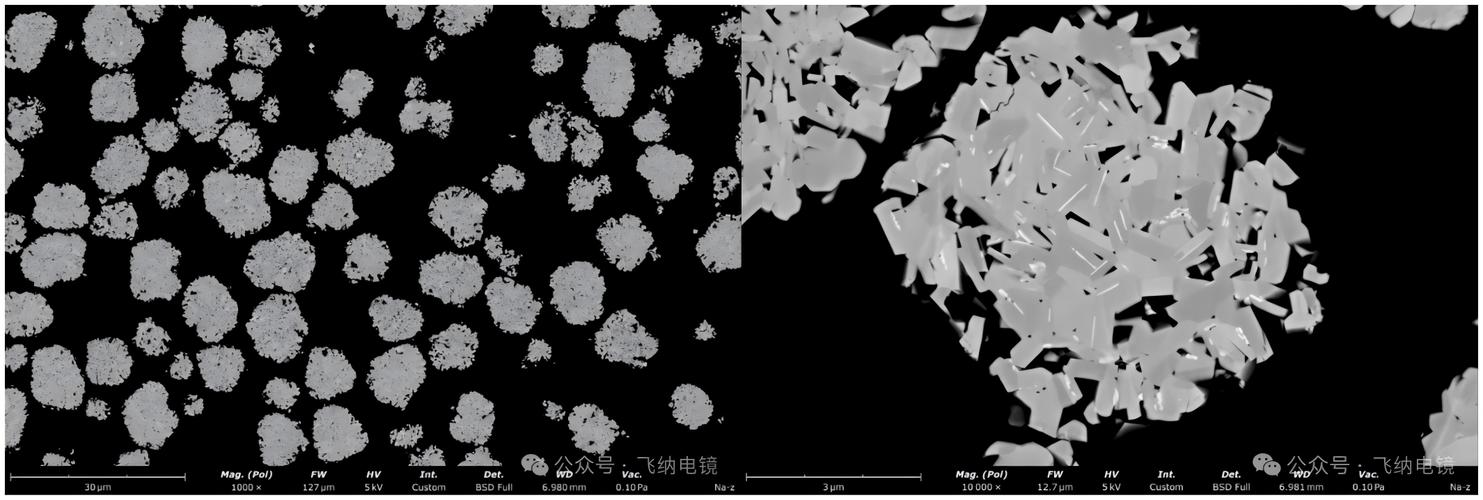 钠离子电池正极材料扫描电镜图